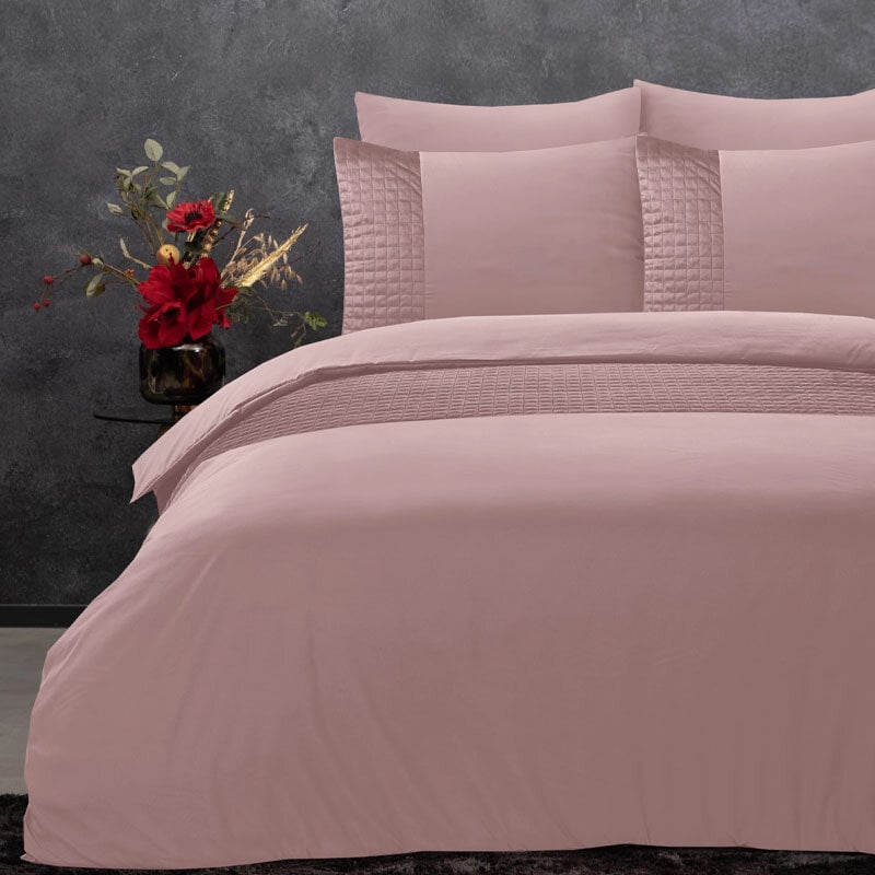 Dekbed Discounter Dekbedovertrek Velvet Band - Roze