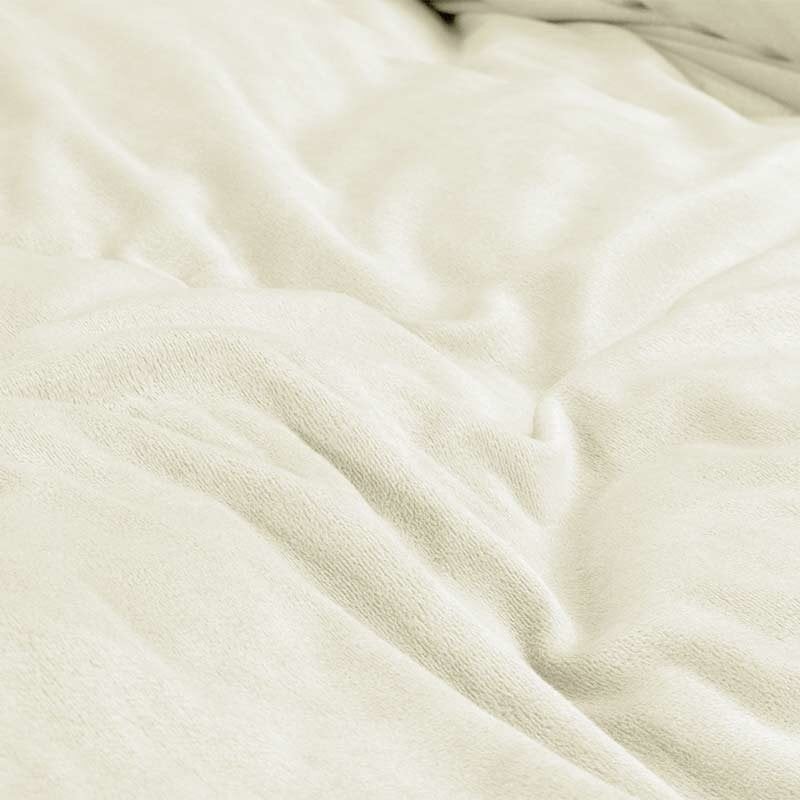 Dekbed Discounter Dekbedovertrek Velvet Uni - Creme