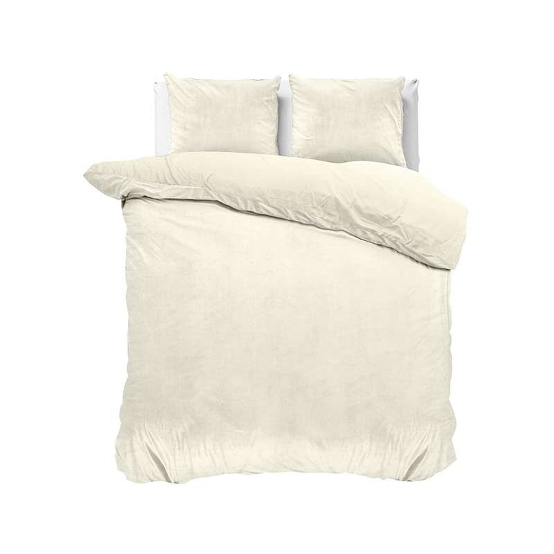 dekbed discounter Dekbedovertrek Velvet Uni - Creme