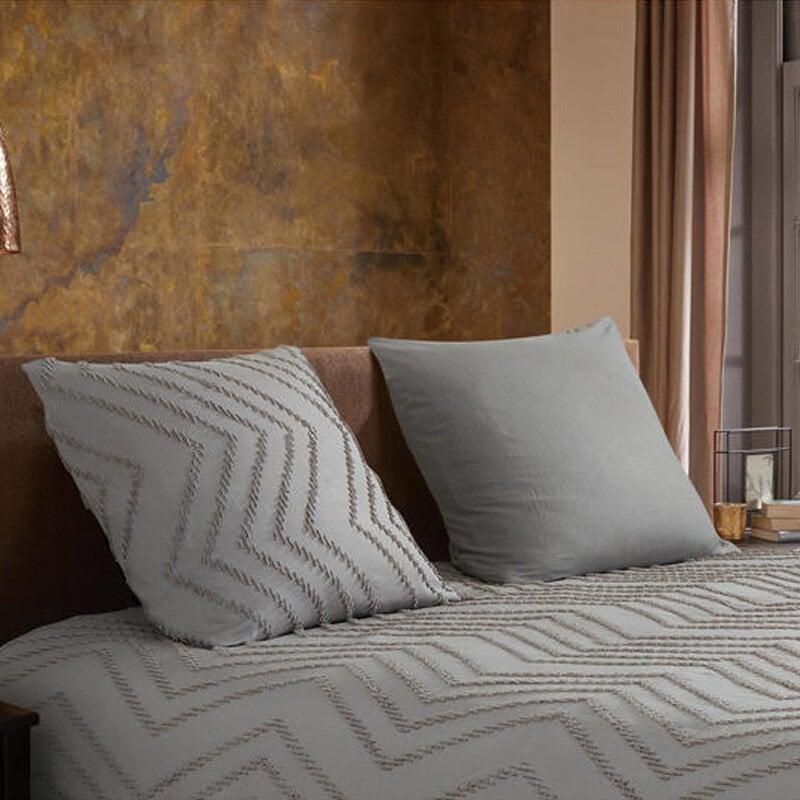 Dekbed Discounter Dekbedovertrek Zizag - Taupe