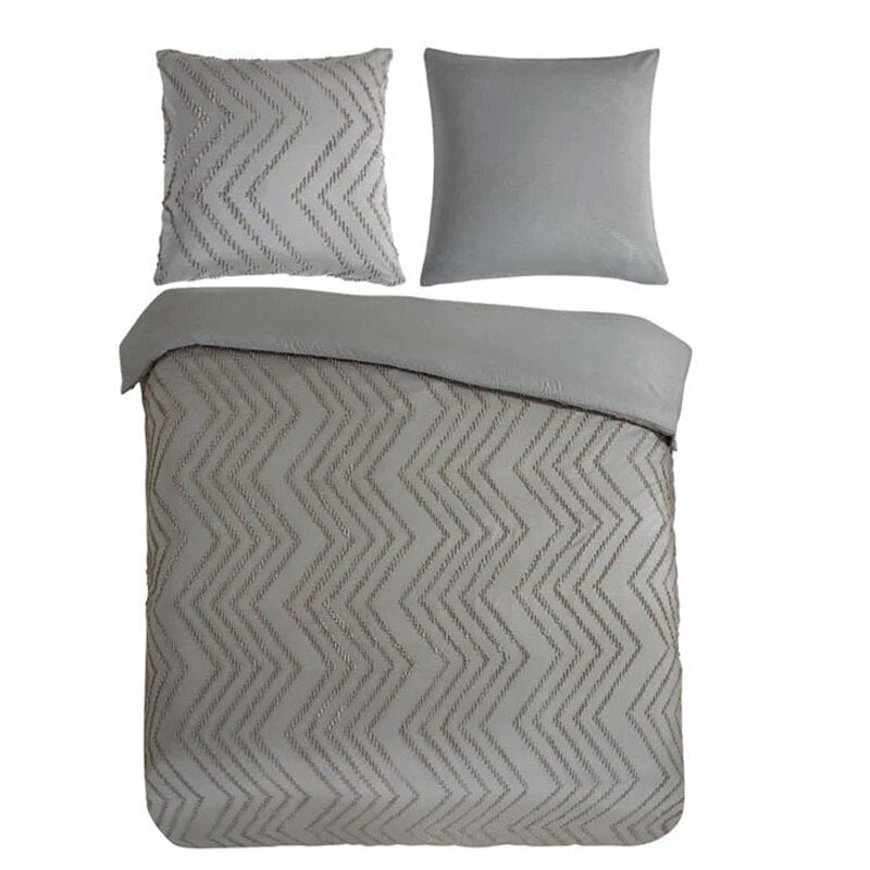 dekbed discounter Dekbedovertrek Zizag - Taupe