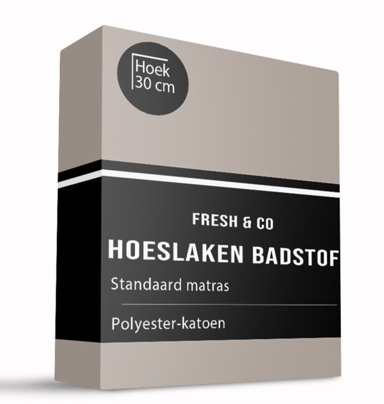 dekbed discounter Hoeslaken - Badstof - Taupe