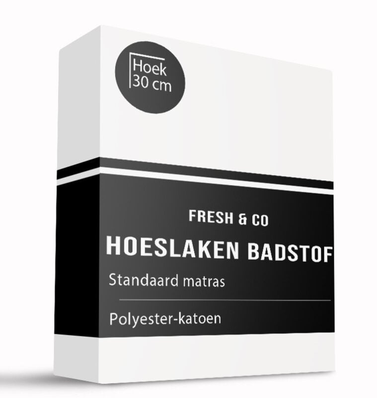 dekbed discounter Hoeslaken - Badstof - Wit