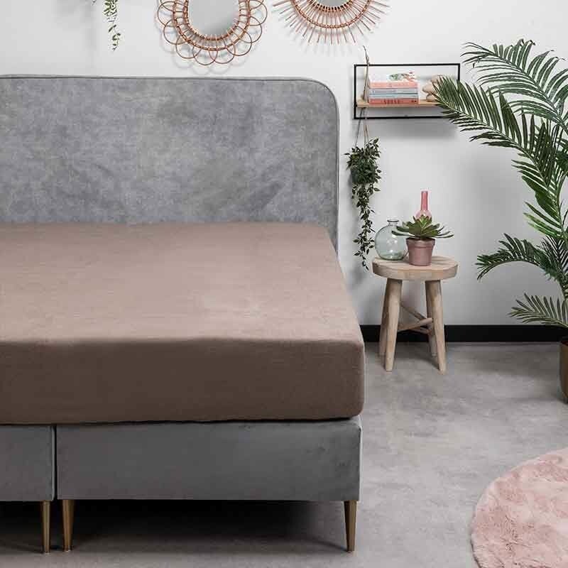 Dekbed Discounter Hoeslaken - Flanel - Taupe