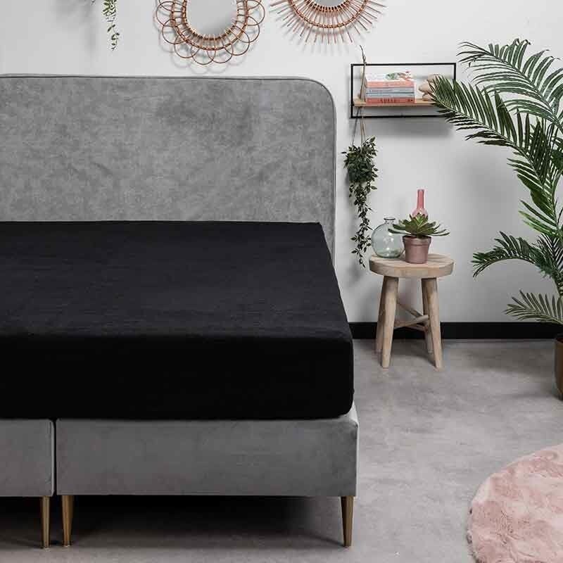 Dekbed Discounter Hoeslaken - Flanel - Zwart