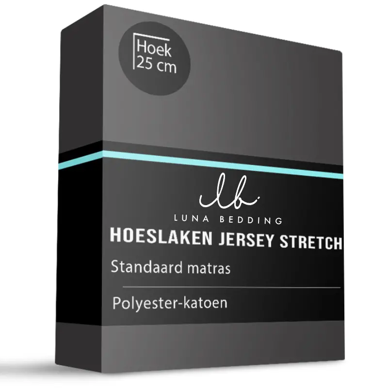 dekbed discounter Hoeslaken - Jersey Stretch - Zwart