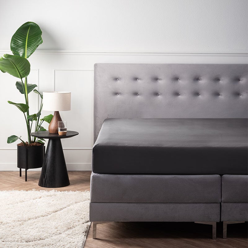 Dekbed Discounter Hoeslaken - Satijn - Antraciet