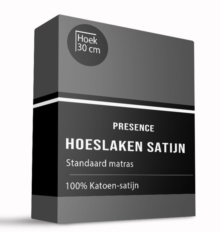 dekbed discounter Hoeslaken - Satijn - Antraciet