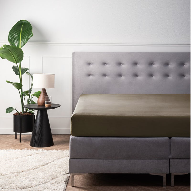 Dekbed Discounter Hoeslaken - Satijn - Truffel