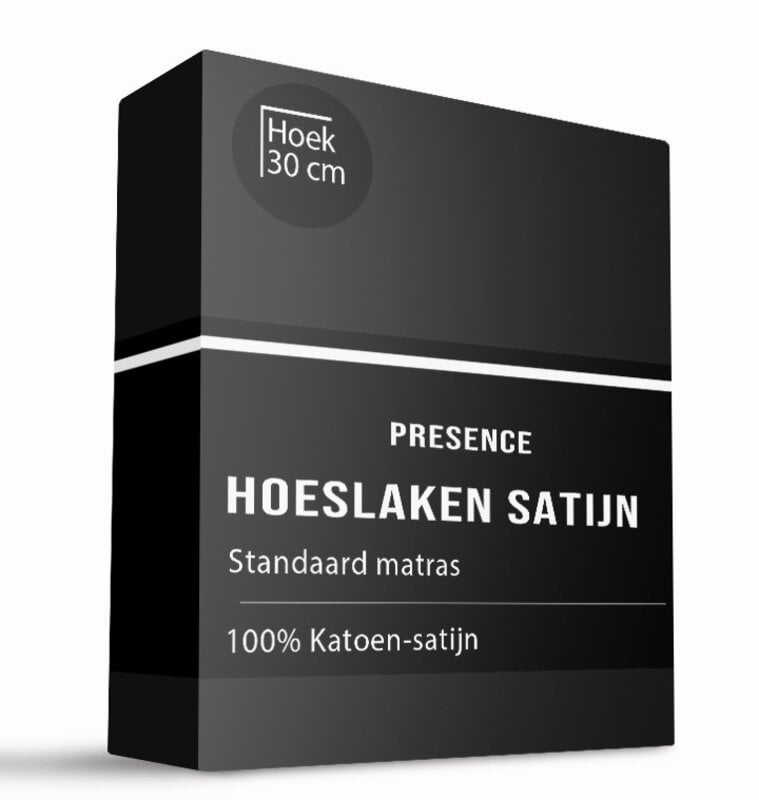 dekbed discounter Hoeslaken - Satijn - Zwart