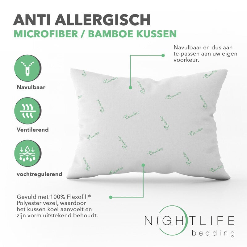 Dekbed Discounter Hoofdkussen - Natural Bamboe