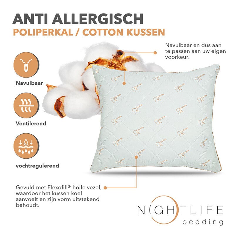 Dekbed Discounter Hoofdkussen - Natural Katoen