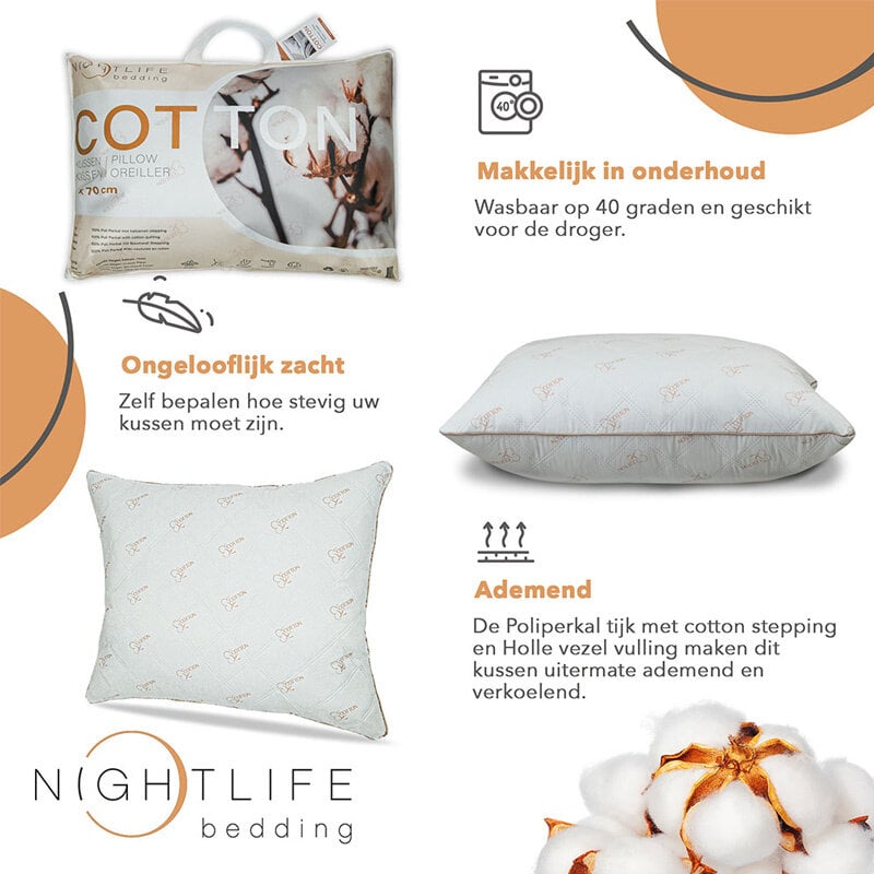 Dekbed Discounter Hoofdkussen - Natural Katoen