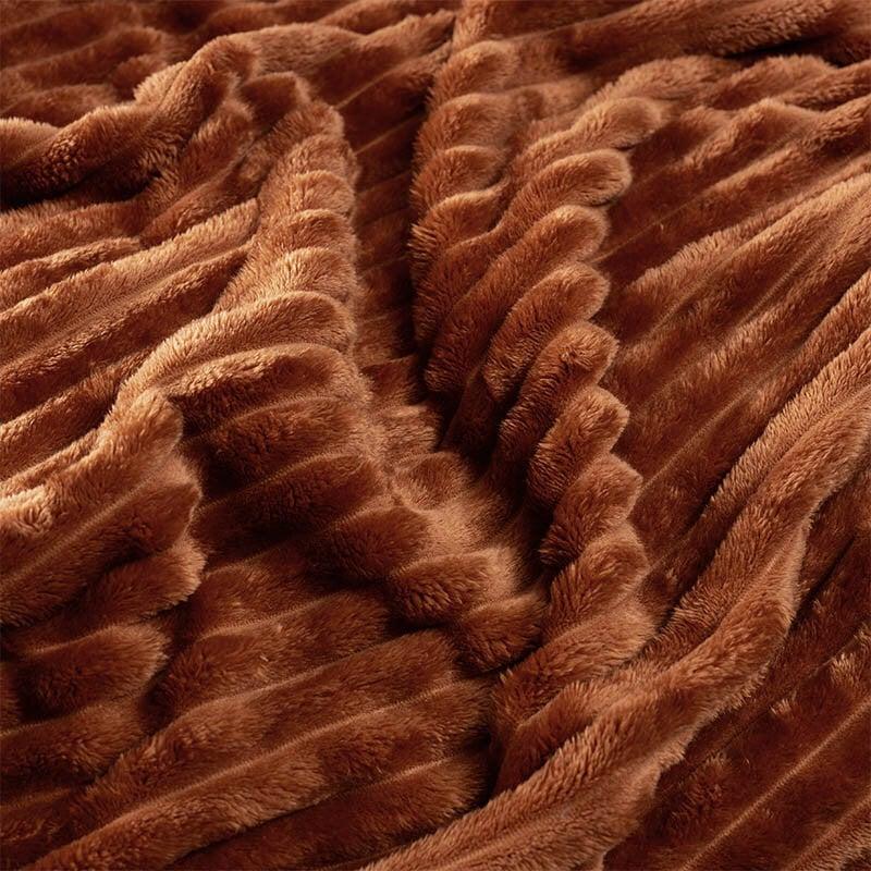 Dekbed Discounter Plaid Teddy Rib - Bruin