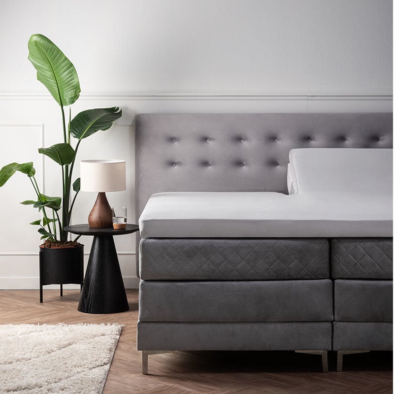 Dekbed Discounter Splittopper Hoeslaken - Satijn - Wit