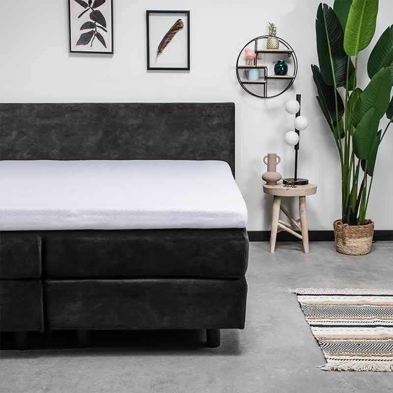 Dekbed Discounter Topper Hoeslaken - Badstof - Wit