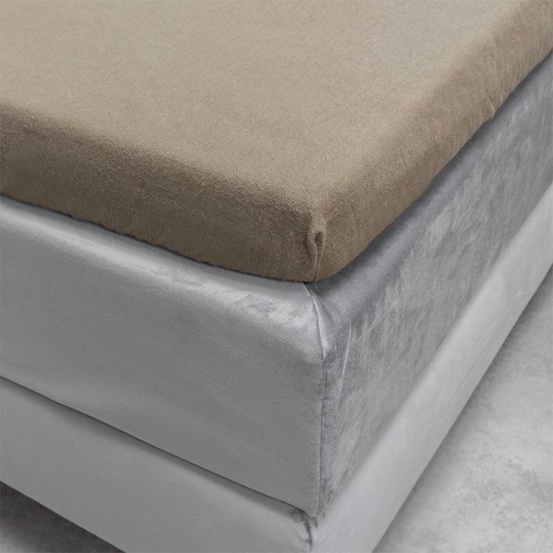 Dekbed Discounter Topper Hoeslaken - Flanel - Truffel