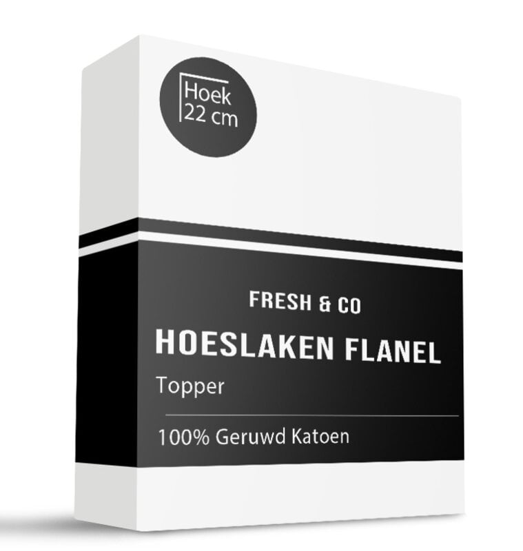 dekbed discounter Topper Hoeslaken - Flanel - Wit