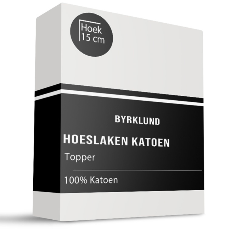 dekbed discounter Topper Hoeslaken - Katoen - Wit