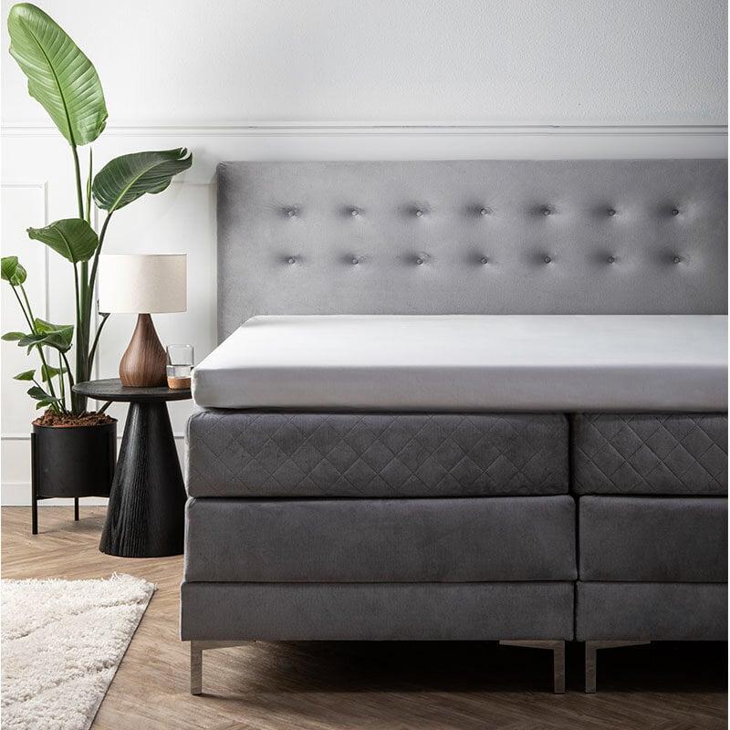 Dekbed Discounter Topper Hoeslaken - Satijn - Wit