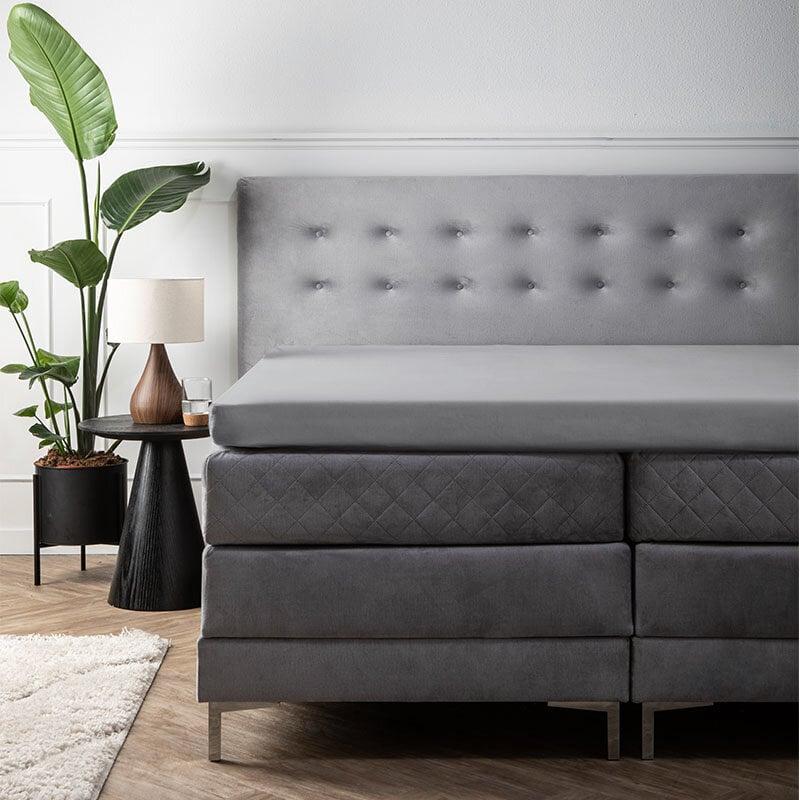 Dekbed Discounter Topper Hoeslaken - Satijn - Zilver