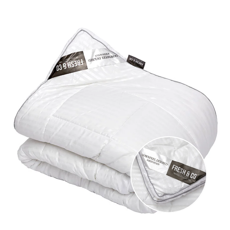 dekbed discounter Dekbed - Hotel Stripe Micro Dons - 4-Seizoenen