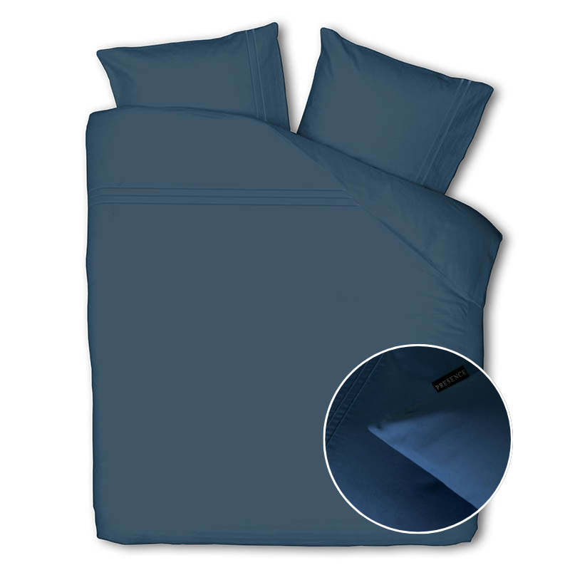 Dekbed Discounter Dekbedovertrek Egyptisch Katoen - Uni - Donker Blauw