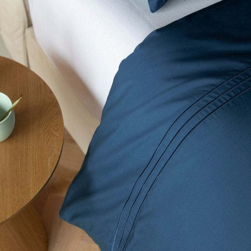 Dekbed Discounter Dekbedovertrek Egyptisch Katoen - Uni - Donker Blauw