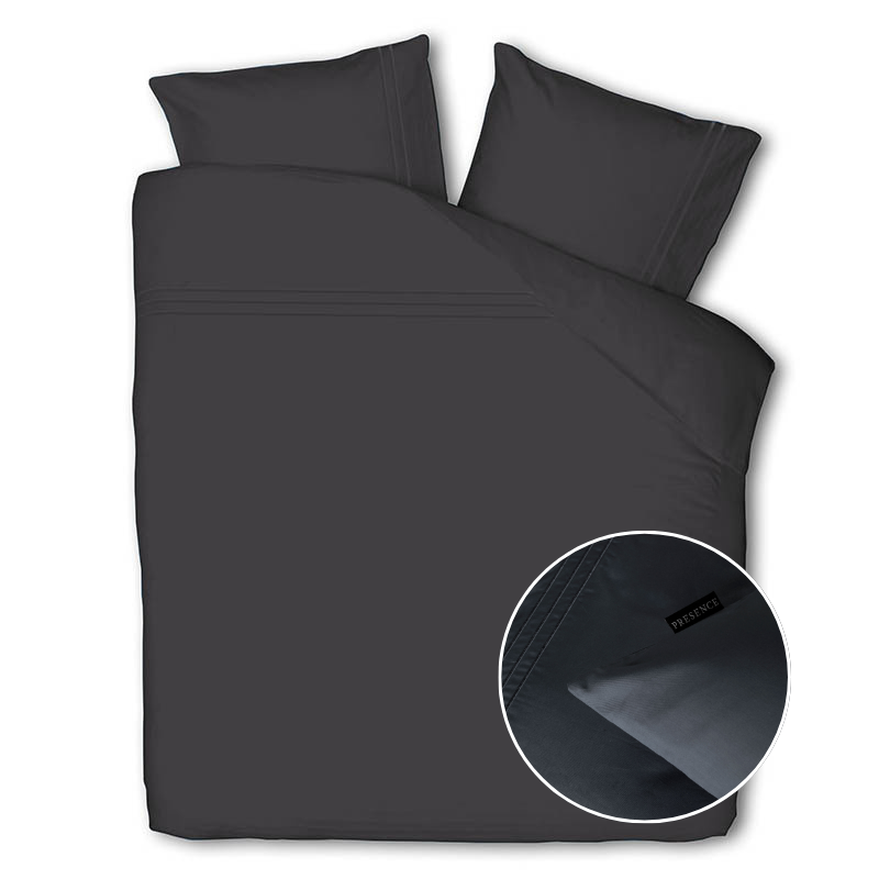 Dekbed Discounter Dekbedovertrek Egyptisch Katoen - Uni - Donker Grijs