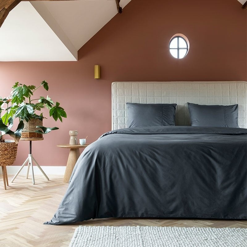 Dekbed Discounter Dekbedovertrek Egyptisch Katoen - Uni - Donker Grijs