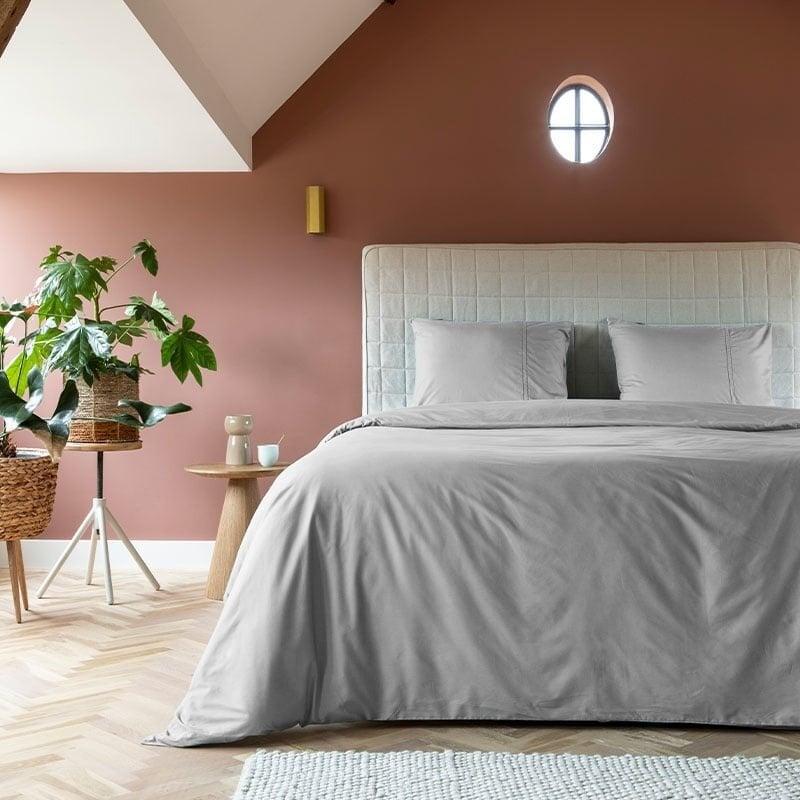 Dekbed Discounter Dekbedovertrek Egyptisch Katoen - Uni - Grijs