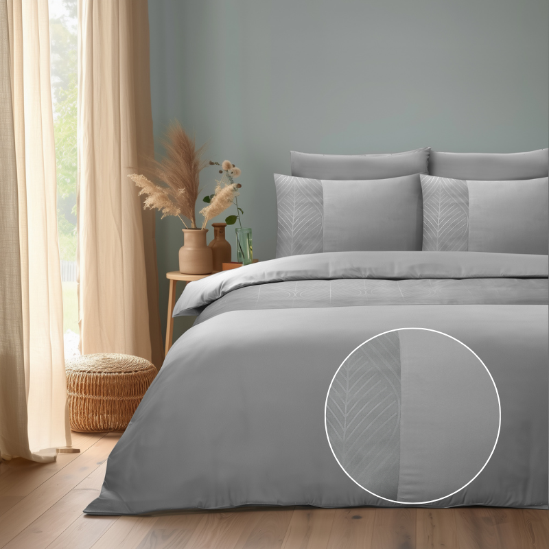 Dekbed Discounter Dekbedovertrek Embossed Berlin - Zandgrijs