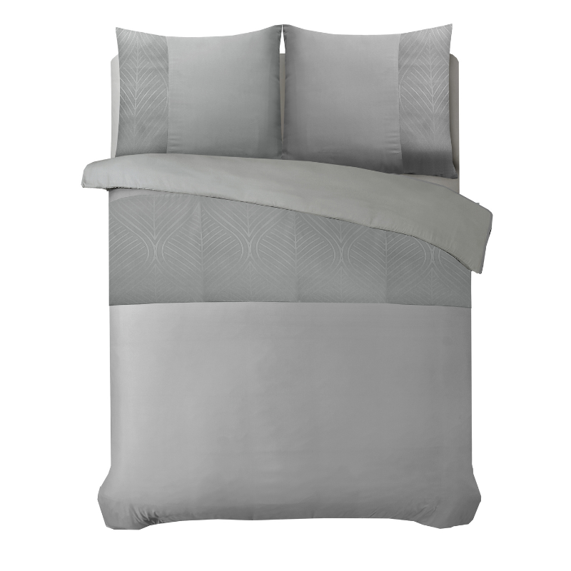 Dekbed Discounter Dekbedovertrek Embossed Berlin - Zandgrijs