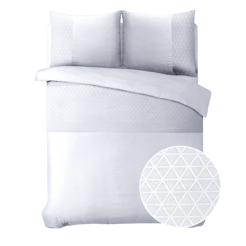 dekbed discounter Dekbedovertrek Embossed - Marseille - Wit