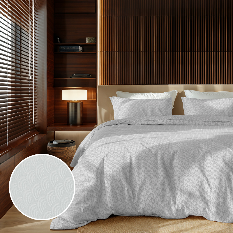 Dekbed Discounter Dekbedovertrek Embossed Rainbow - Grijs