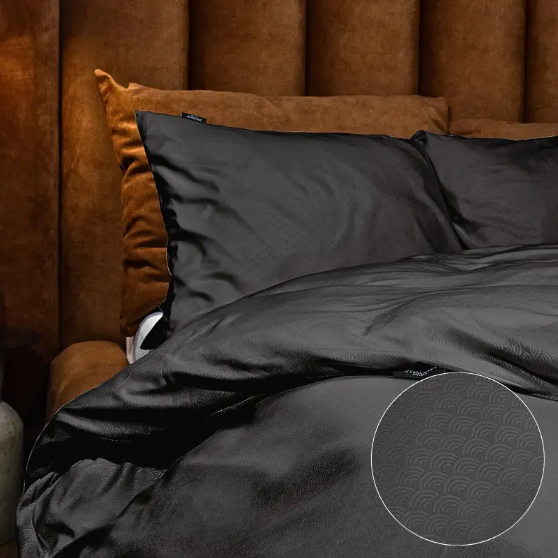 Dekbed Discounter Dekbedovertrek Embossed Rainbow - Zwart