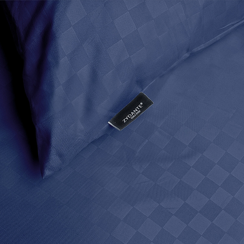 Dekbed Discounter Dekbedovertrek Embossed Squares - Blauw