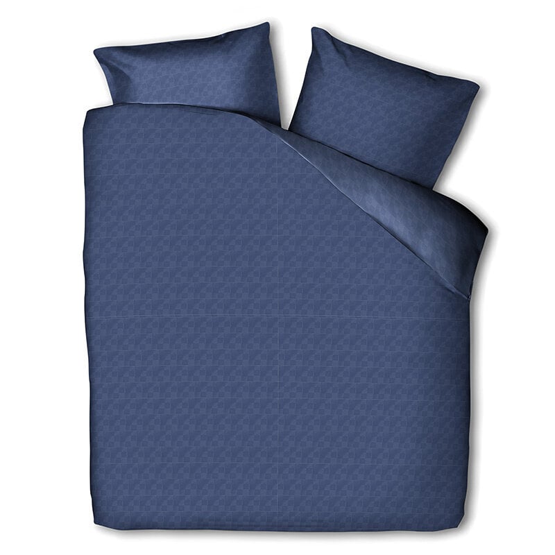 dekbed discounter Dekbedovertrek Embossed Squares - Blauw