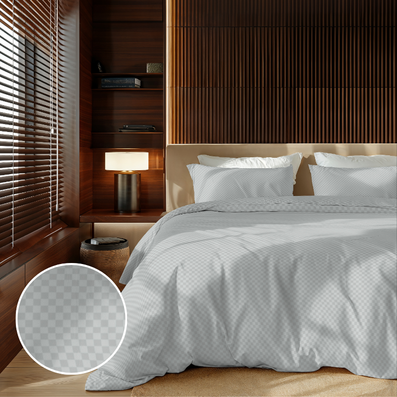 Dekbed Discounter Dekbedovertrek Embossed Squares - Grijs