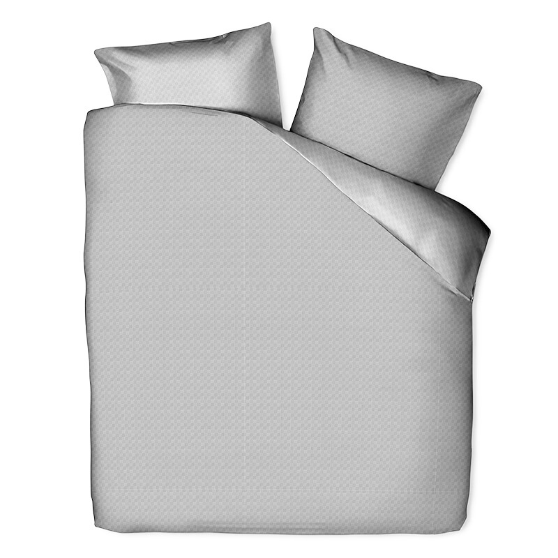 dekbed discounter Dekbedovertrek Embossed Squares - Grijs