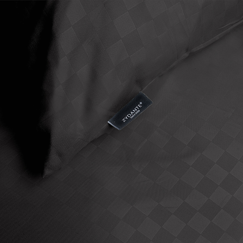 Dekbed Discounter Dekbedovertrek Embossed Squares - Zwart