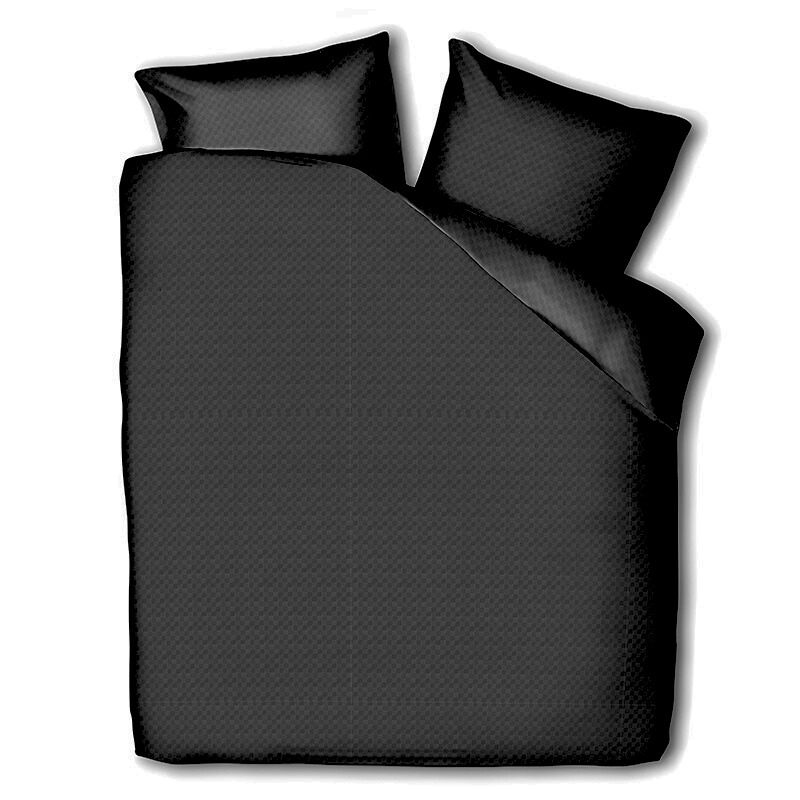 dekbed discounter Dekbedovertrek Embossed Squares - Zwart