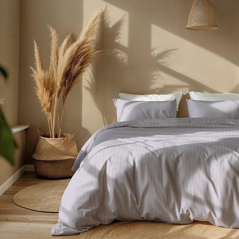 Dekbed Discounter Dekbedovertrek Embossed Stripes - Lavendel