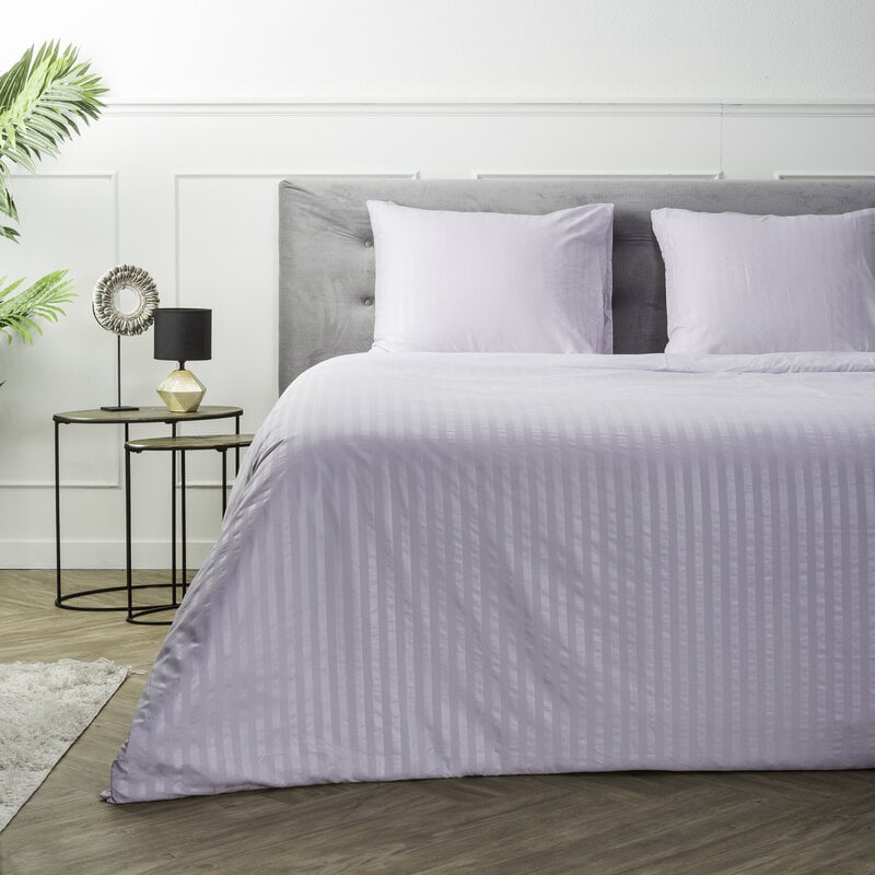 Dekbed Discounter Dekbedovertrek Embossed Stripes - Lavendel