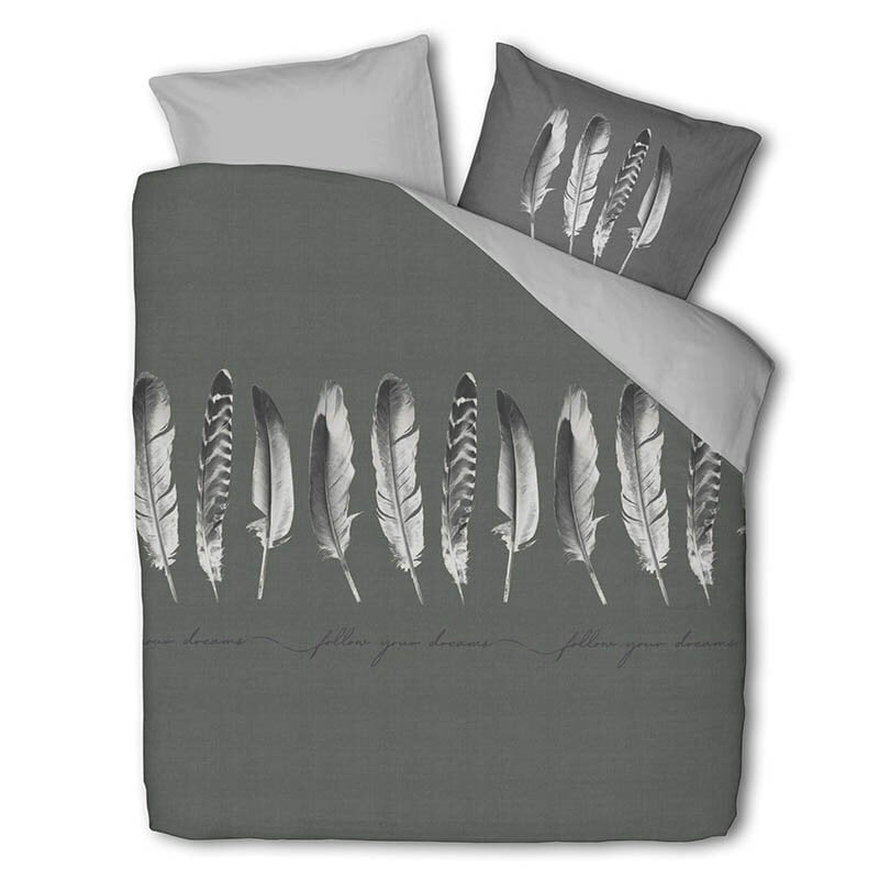 dekbed discounter Dekbedovertrek Endless Feathers - Antraciet