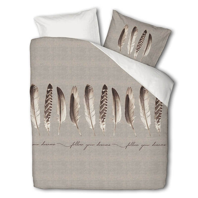 dekbed discounter Dekbedovertrek Endless Feathers - Beige