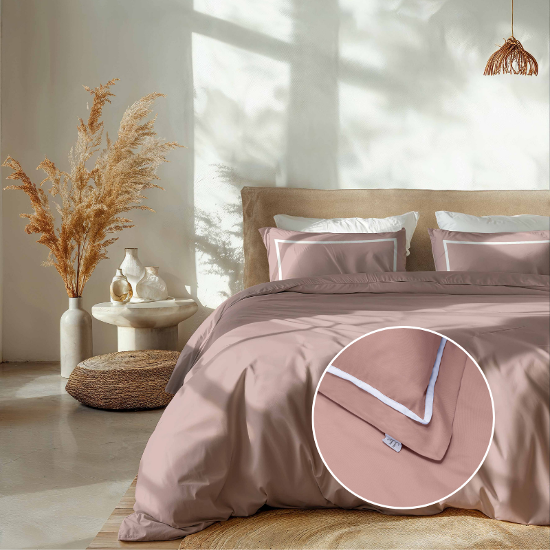 dekbed discounter Dekbedovertrek Hotel Deluxe - Koraal