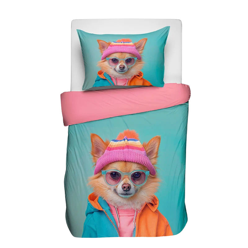 dekbed discounter Dekbedovertrek Katoen - Animal Couture - Hond