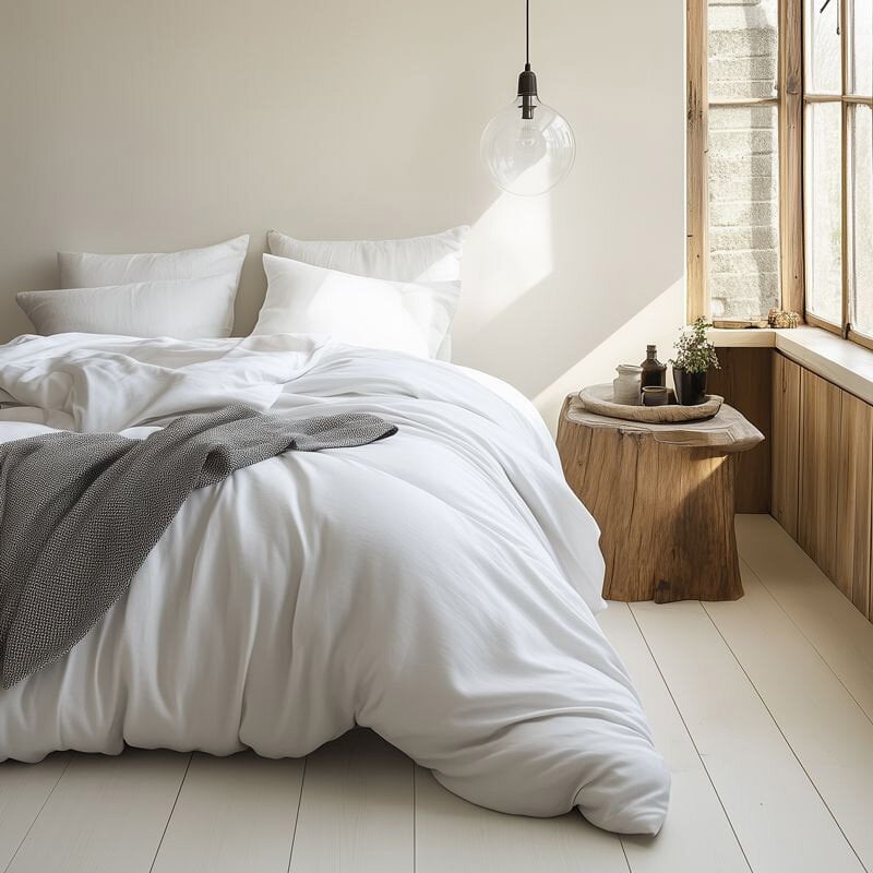 Dekbed Discounter Dekbedovertrek Katoen-Flanel - Uni - Wit