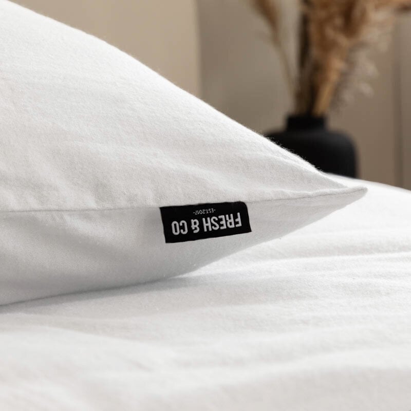 Dekbed Discounter Dekbedovertrek Katoen-Flanel - Uni - Wit